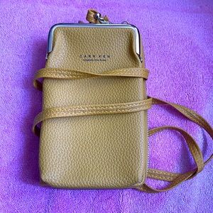 Yellow crossbody wallet